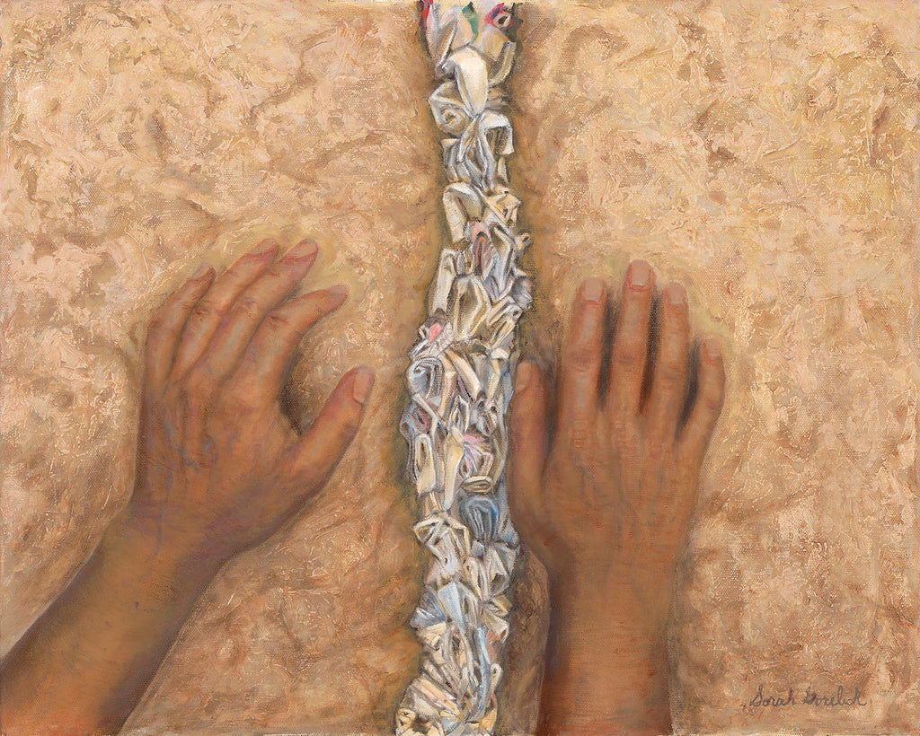 Notes of Prayer - oil painting by Sorah Gorelick