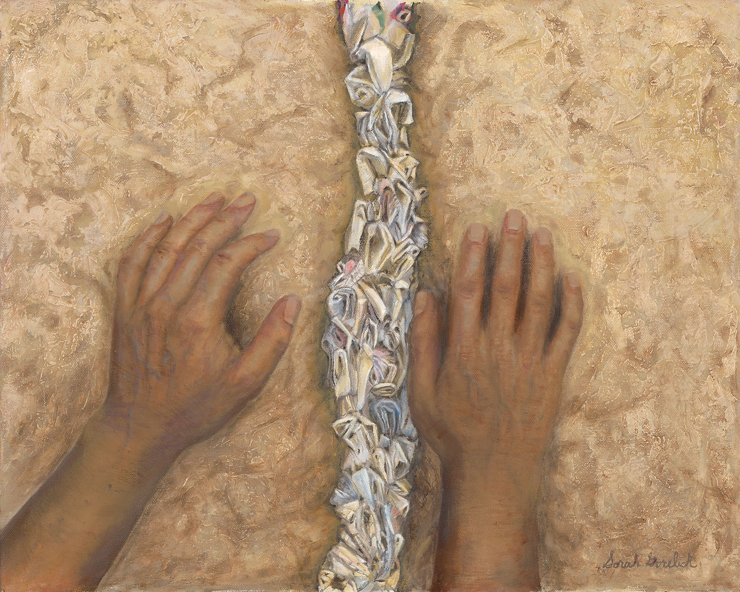 Notes of Prayer - oil painting by Sorah Gorelick