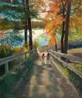Sisters at the Lake - oil painting by Sorah Gorelick
