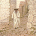 Walking to the Kotel in 1930 - oil painting by Sorah Gorelick